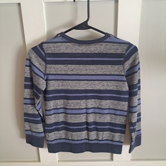 Sonoma Boys Blue Gray Striped Long Sleeve Sweater Size 7X - Picture 2 of 4